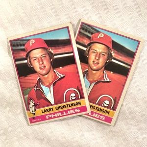 Two Larry Christenson Baseball Cards